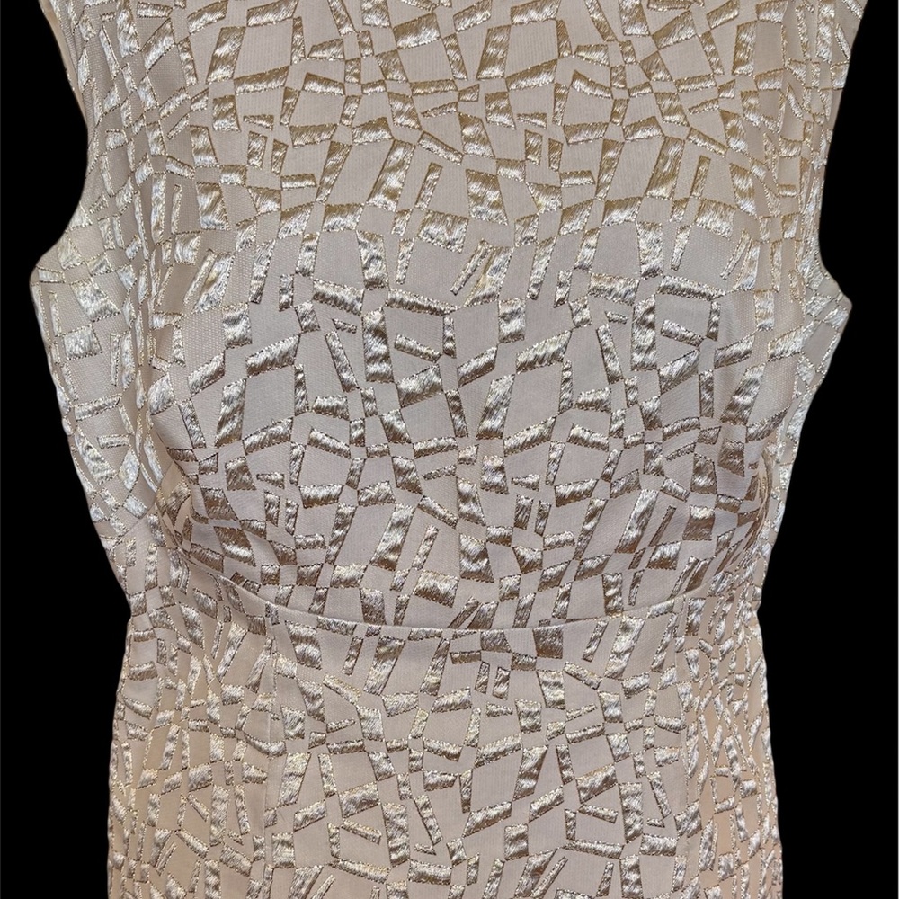 Elegant Cream Patterned Dress